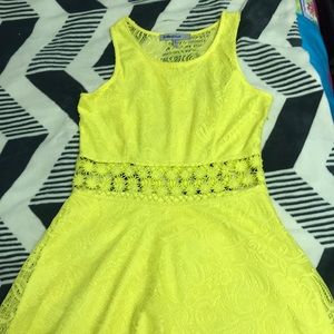 Yellow lace summer dress